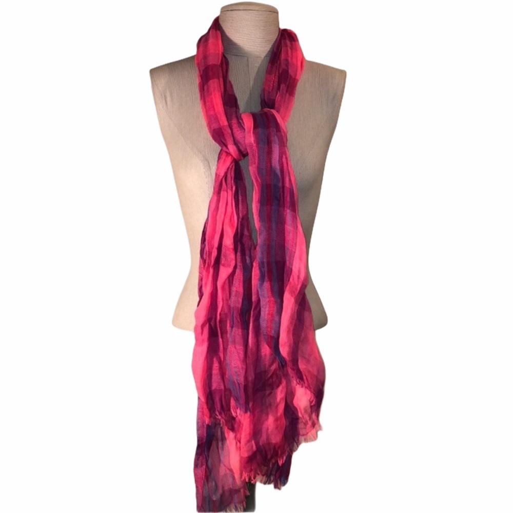 Gap pink plaid scarf/ wrap